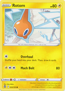 Rotom 053/195 Common Silver Tempest Pokemon TCG - guardiangamingtcgs