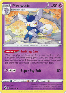 Meowstic 082/195 Uncommon Silver Tempest Pokemon TCG - guardiangamingtcgs