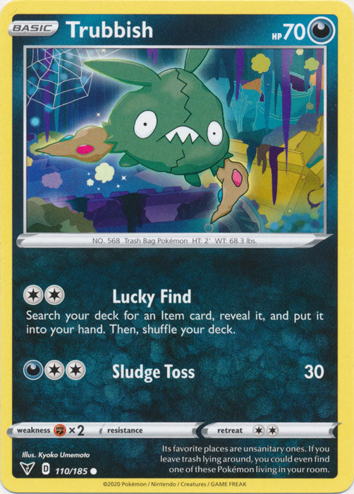 Trubbish 110/185 Common Vivid Voltage Pokemon TCG - guardiangamingtcgs