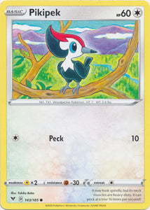 Pikipek 143/185 Common Vivid Voltage Pokemon TCG - guardiangamingtcgs