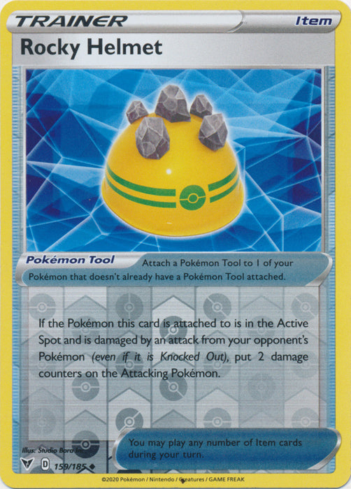 Reverse Holo Rocky Helmet 159/185 Uncommon Vivid Voltage Pokemon TCG - guardiangamingtcgs