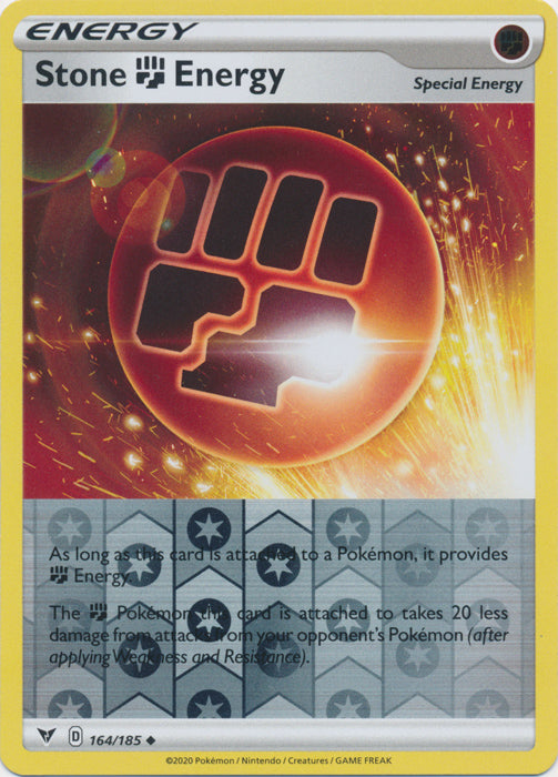 Reverse Holo Stone Fighting Energy 164/185 Uncommon Vivid Voltage Pokemon TCG - guardiangamingtcgs