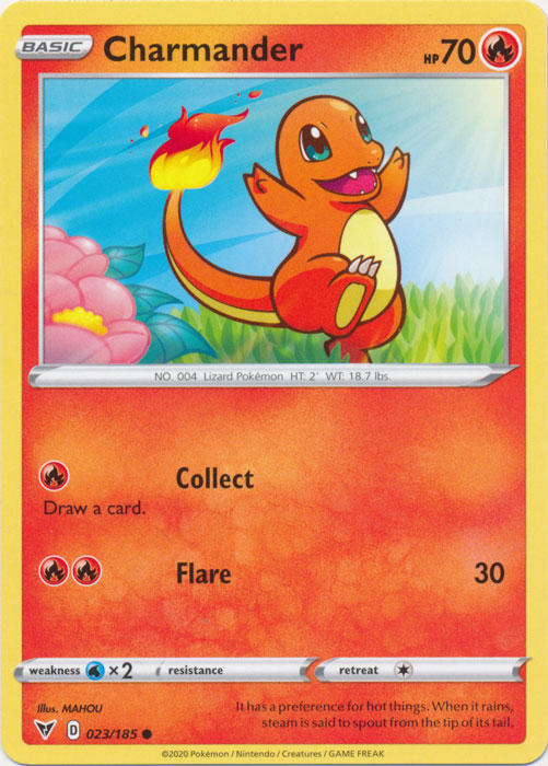 Charmander 023/185 Common Vivid Voltage Pokemon TCG - guardiangamingtcgs