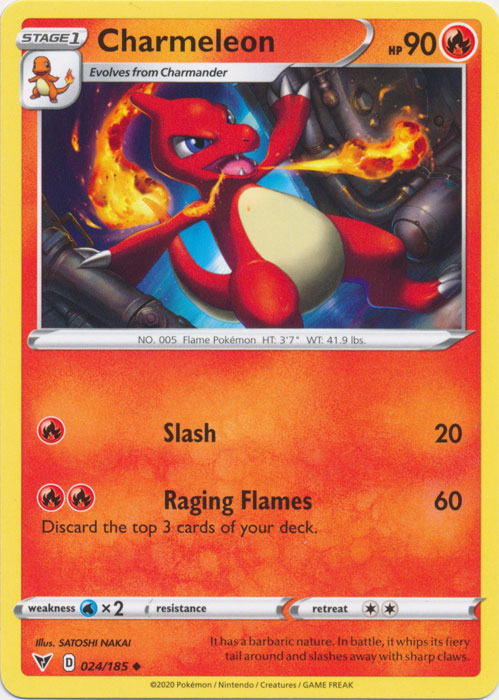 Charmeleon 024/185 Uncommon Vivid Voltage Pokemon TCG - guardiangamingtcgs