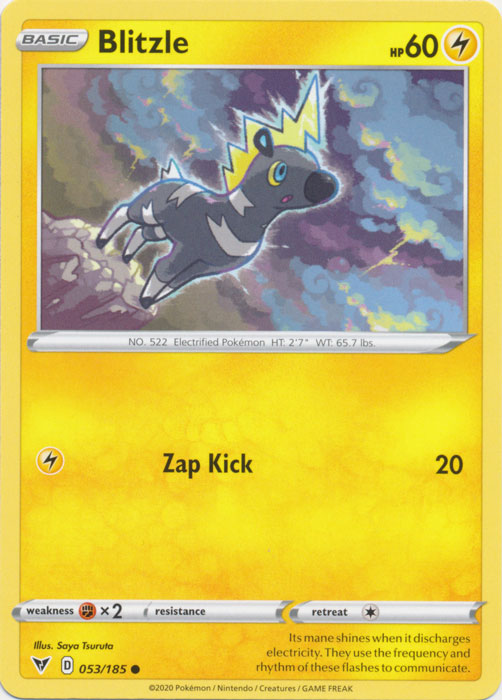 Blitzle 053/185 Common Vivid Voltage Pokemon TCG - guardiangamingtcgs