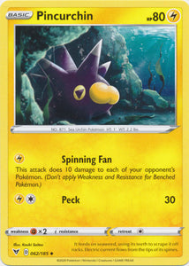 Pincurchin 062/185 Uncommon Vivid Voltage Pokemon TCG - guardiangamingtcgs