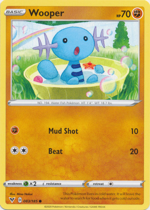 Wooper 083/185 Common Vivid Voltage Pokemon TCG - guardiangamingtcgs