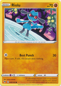 Riolu 090/185 Common Vivid Voltage Pokemon TCG - guardiangamingtcgs