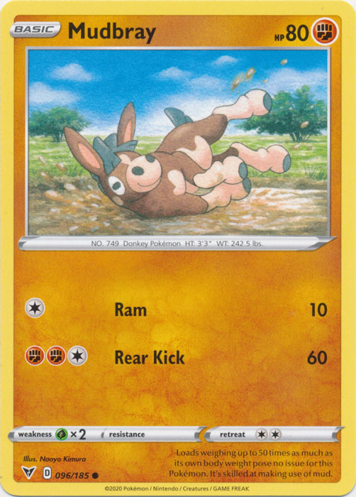 Mudbray 096/185 Common Vivid Voltage Pokemon TCG - guardiangamingtcgs