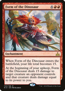 Form of the Dinosaur 103 R Rivals of Ixalan MTG - guardiangamingtcgs