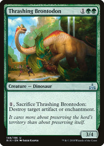 Thrashing Brontodon 148 U Rivals of Ixalan MTG - guardiangamingtcgs