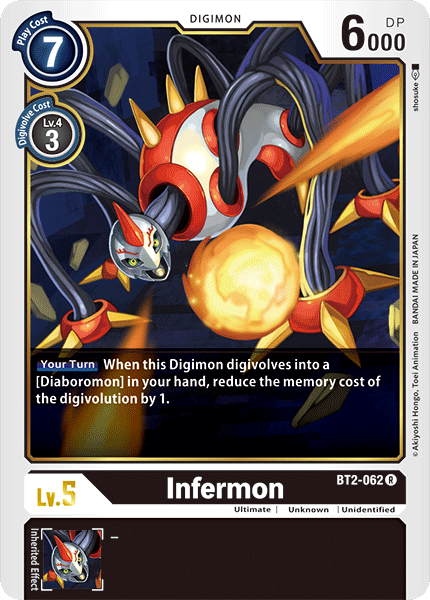 Infermon BT2-062 R Release Special Booster Digimon TCG - guardiangamingtcgs