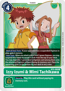 Izzy Izumi & Mimi Tachikawa BT5-089 R Battle of Omni Digimon TCG - guardiangamingtcgs