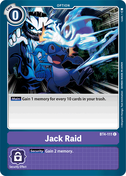 Jack Raid BT4-111 C Great Legend Digimon TCG - guardiangamingtcgs