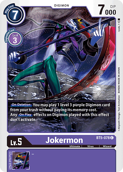 Jokermon BT5-078 C Battle of Omni Digimon TCG - guardiangamingtcgs