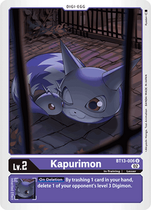 Kapurimon BT13-006 U Versus Royal Knights Digimon TCG - guardiangamingtcgs