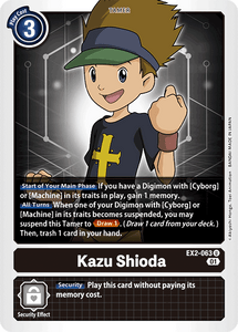 Kazu Shioda EX2-063 U Digital Hazard Digimon TCG - guardiangamingtcgs