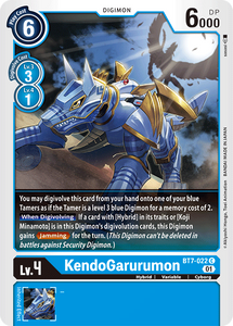 KendoGarurumon BT7-022 C Next Adventure Digimon TCG - guardiangamingtcgs