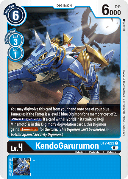 KendoGarurumon BT7-022 C Next Adventure Digimon TCG - guardiangamingtcgs