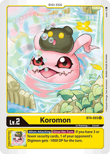 Koromon BT4-003 U Great Legend Digimon TCG - guardiangamingtcgs