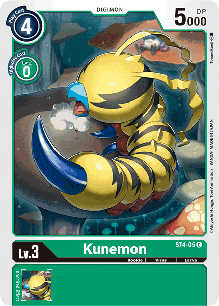 Kunemon ST4-05 C Starter Deck 04: Giga Green Digimon TCG - guardiangamingtcgs