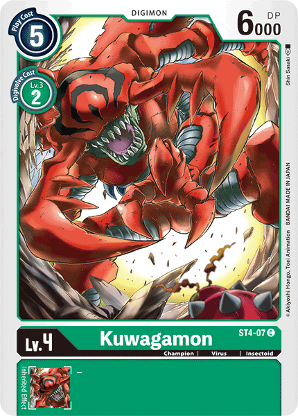 Kuwagamon ST4-07 C Starter Deck 04: Giga Green Digimon TCG - guardiangamingtcgs