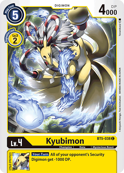 Kyubimon BT5-038 C Battle of Omni Digimon TCG - guardiangamingtcgs