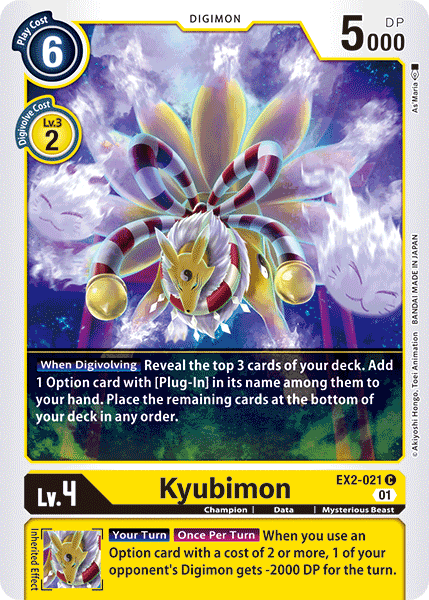 Kyubimon EX2-021 C Digital Hazard Digimon TCG - guardiangamingtcgs