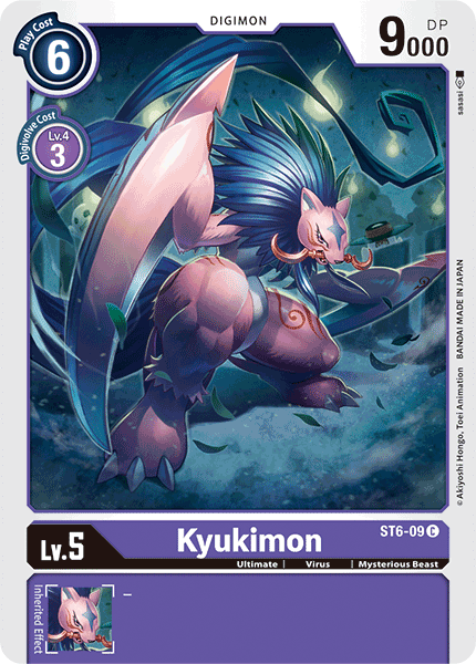 Kyukimon ST6-09 C Starter Deck 06: Venomous Violet Digimon TCG - guardiangamingtcgs