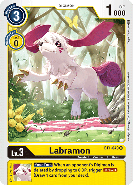 Labramon BT1-049 U Release Special Booster Digimon TCG - guardiangamingtcgs