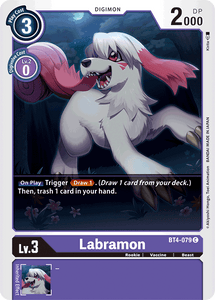 Labramon BT4-079 C Great Legend Digimon TCG - guardiangamingtcgs