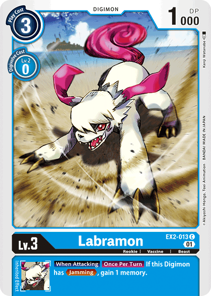 Labramon EX2-013 C Digital Hazard Digimon TCG - guardiangamingtcgs