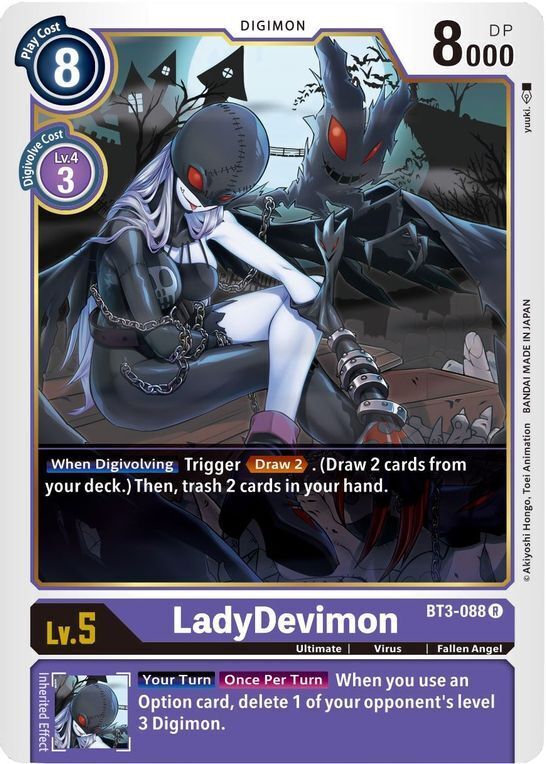 LadyDevimon BT3-088 R Release Special Booster Digimon TCG - guardiangamingtcgs