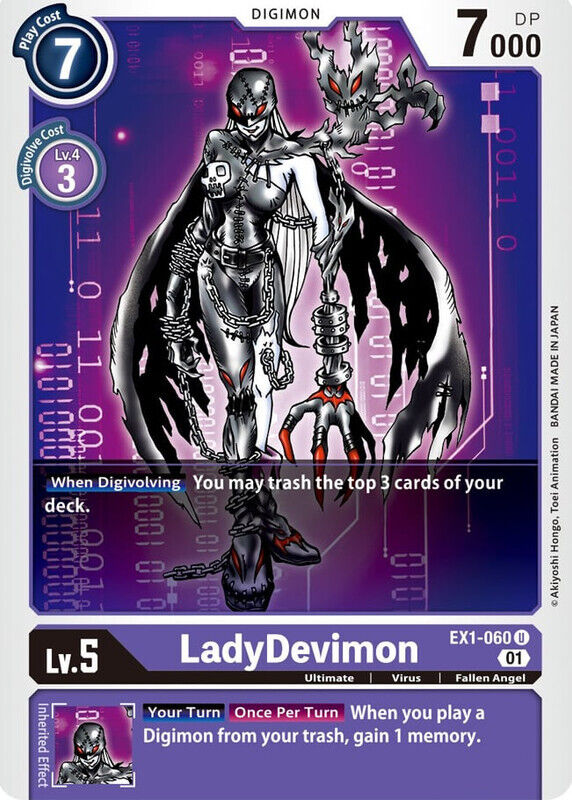 LadyDevimon EX1-060 U Classic Collection Digimon TCG - guardiangamingtcgs