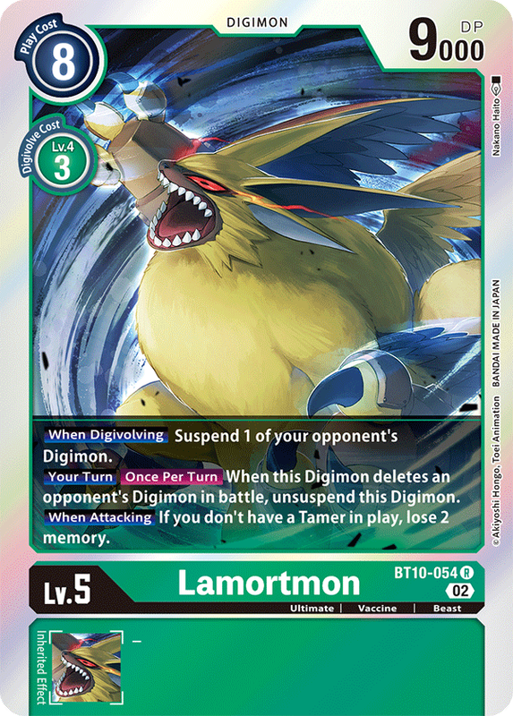 Foil Lamortmon BT10-054 R Xros Encounter Digimon TCG - guardiangamingtcgs