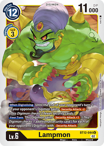 Lampmon BT12-044 U Across Time Digimon TCG - guardiangamingtcgs