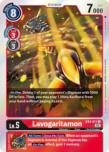 Foil Lavogaritamon EX3-011 R Draconic Roar Digimon TCG - guardiangamingtcgs