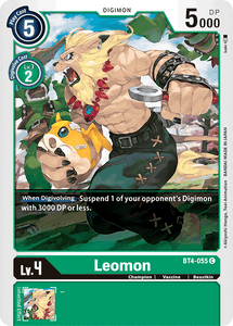 Leomon BT4-055 C Great Legend Digimon TCG - guardiangamingtcgs