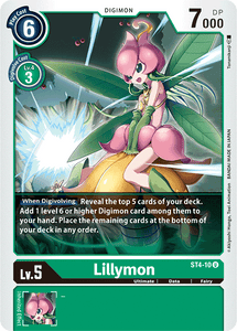 Lillymon ST4-10 U Starter Deck 04: Giga Green Digimon TCG - guardiangamingtcgs