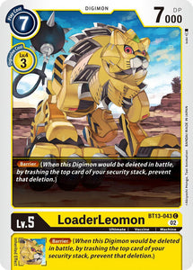 LoaderLeomon BT13-043 C Versus Royal Knights Digimon TCG - guardiangamingtcgs