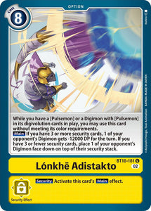 Loenkhe Adistakto BT10-101 U Xros Encounter Digimon TCG - guardiangamingtcgs