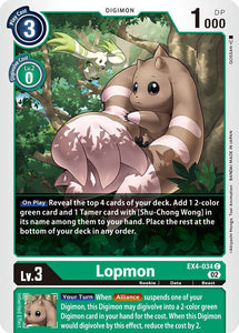 Lopmon EX4-034 C Alternative Being Booster Digimon TCG - guardiangamingtcgs