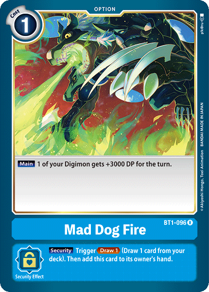Mad Dog Fire BT1-096 R Release Special Booster Digimon TCG - guardiangamingtcgs