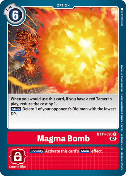 Magma Bomb BT11-096 C Dimensional Phase Digimon TCG - guardiangamingtcgs