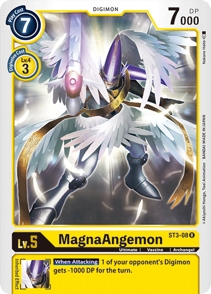 MagnaAngemon ST3-08 R Starter Deck 03: Heaven's Yellow Digimon TCG - guardiangamingtcgs