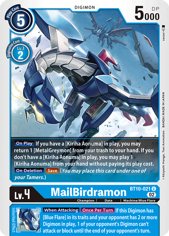 MailBirdramon BT10-021 U Xros Encounter Digimon TCG - guardiangamingtcgs
