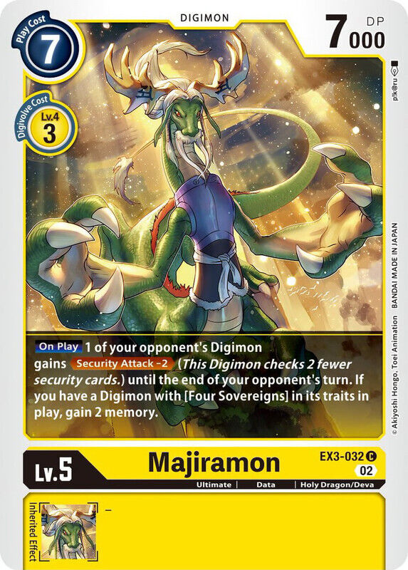 Majiramon EX3-032 C Draconic Roar Digimon TCG - guardiangamingtcgs