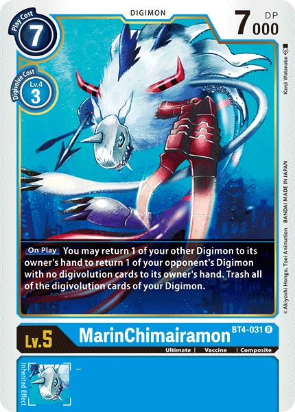 MarinChimairamon BT4-031 R Great Legend Digimon TCG - guardiangamingtcgs