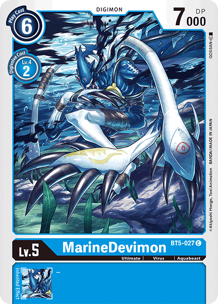 MarineDevimon BT5-027 C Battle of Omni Digimon TCG - guardiangamingtcgs