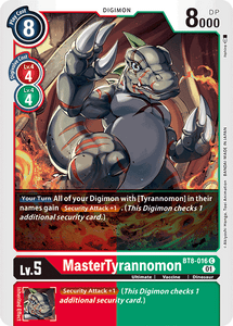 MasterTyrannomon BT8-016 C New Awakening Digimon TCG - guardiangamingtcgs